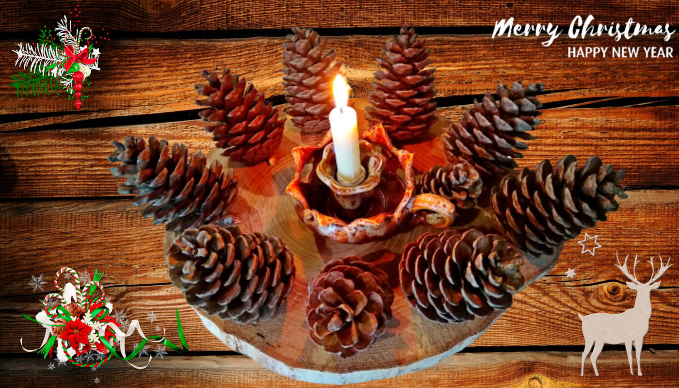 🎄 Новогодний декор для дома своими руками «Шишкин лес»