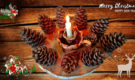 Новогодний-декор-для-дома-своими-руками-«Шишкин-лес»2
