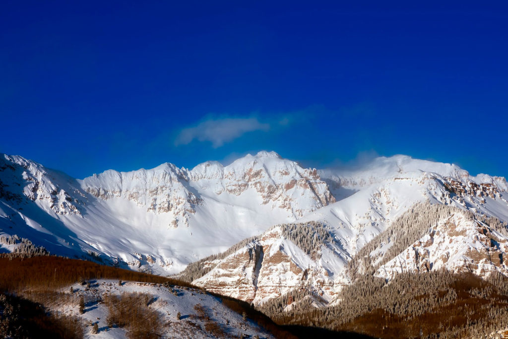 Красивая зима фото колорадо горы