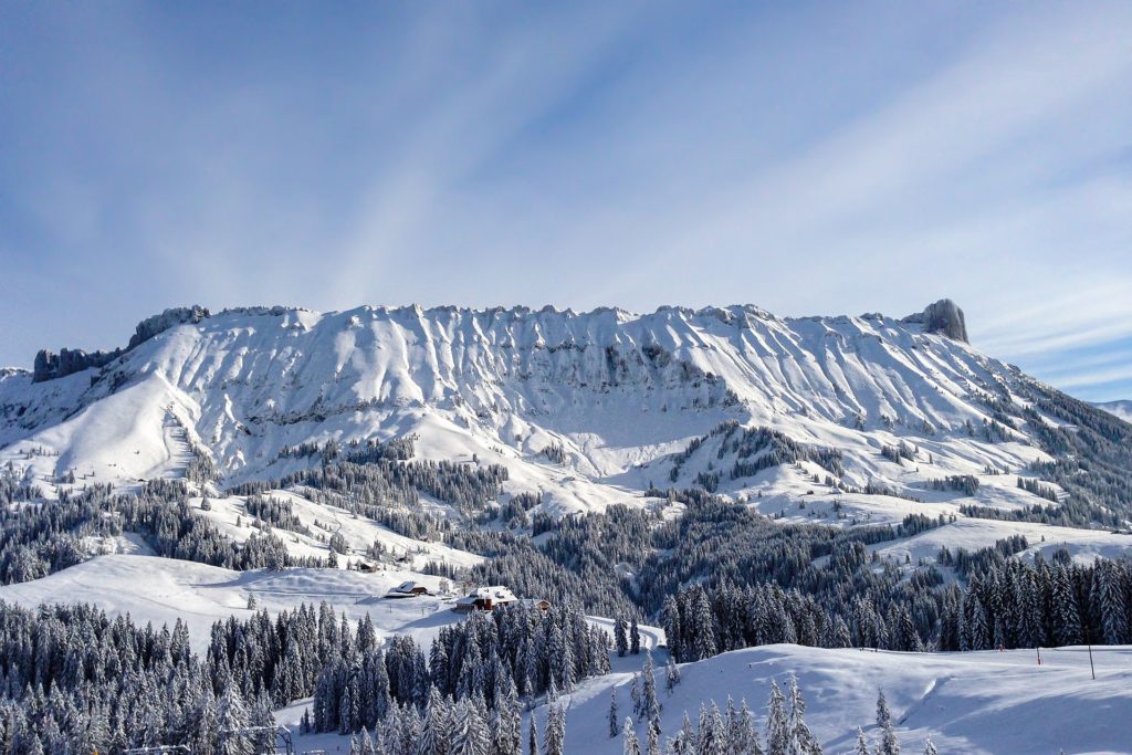 Красивая зима фото горы альпы