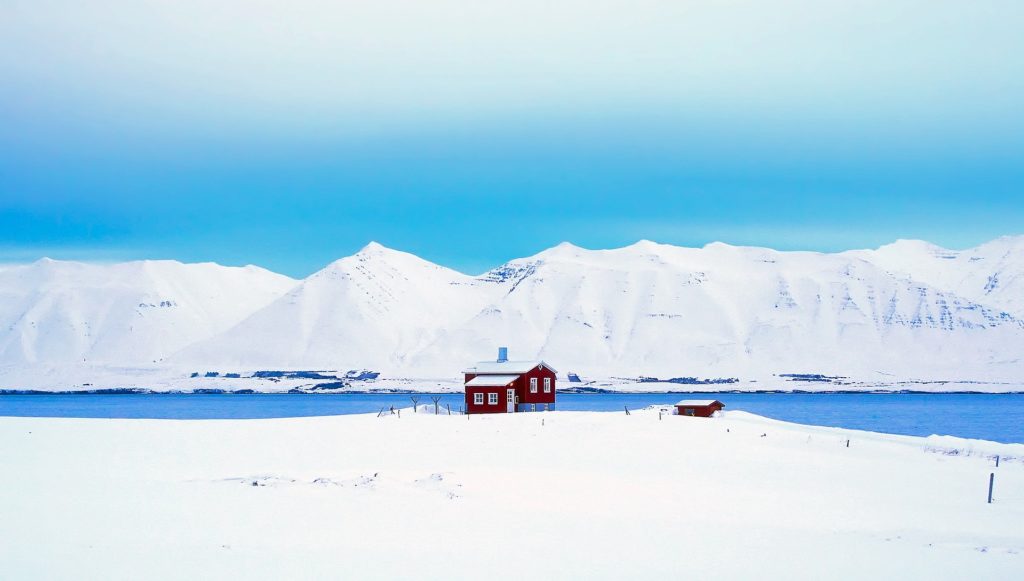 Красивая зима фото исландия